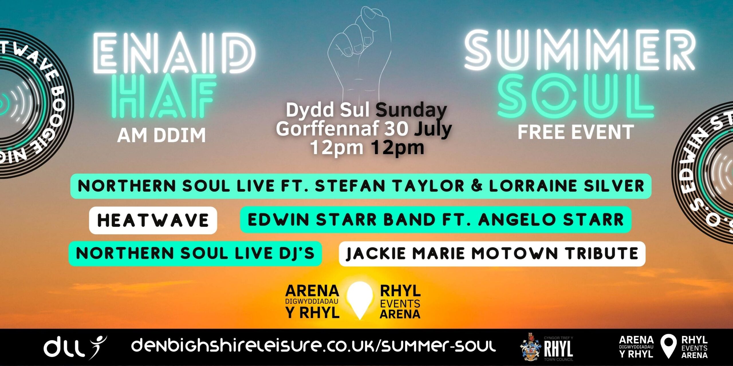 FREE Rhyl Summer Soul concert lineup announced by DLL Denbighshire