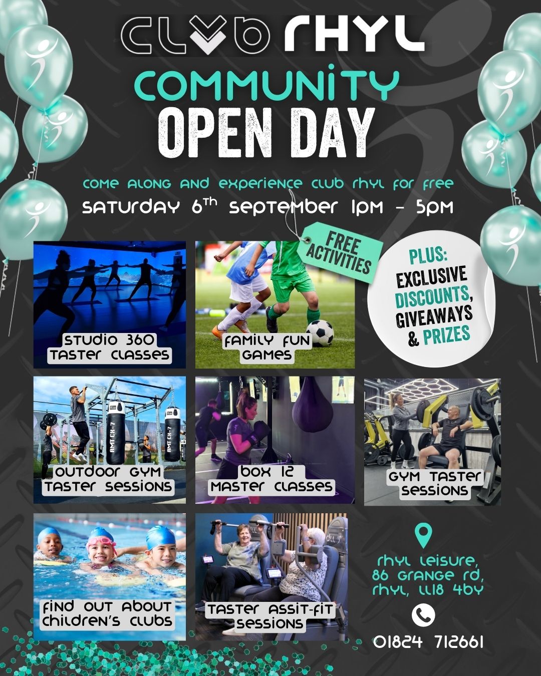 Club Rhyl open day flyer poster