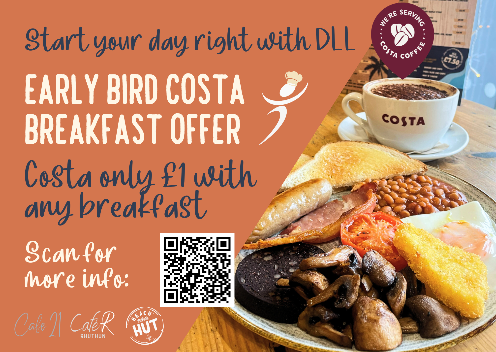 Breakfast offer A6 flyer landscape